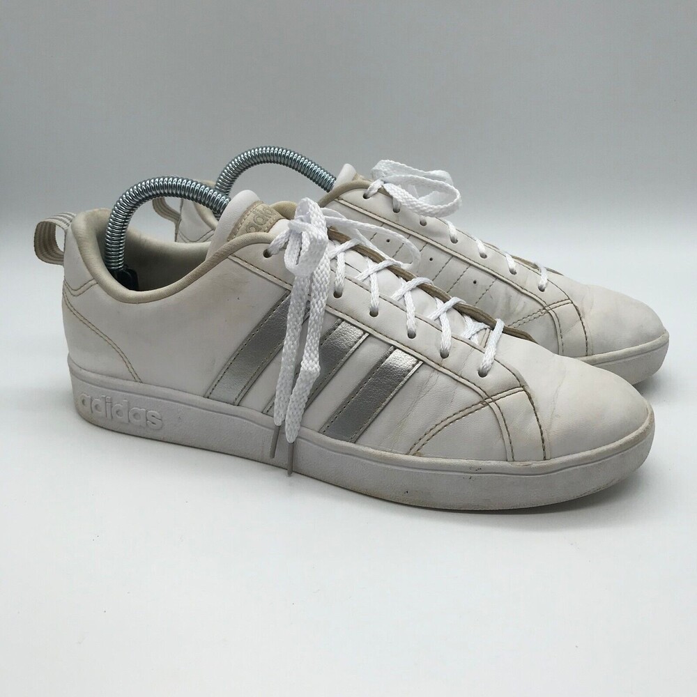 Adidas VS Advantage Women's Size 8.5 Shoes BB7248 White Silver Casual Sneakers